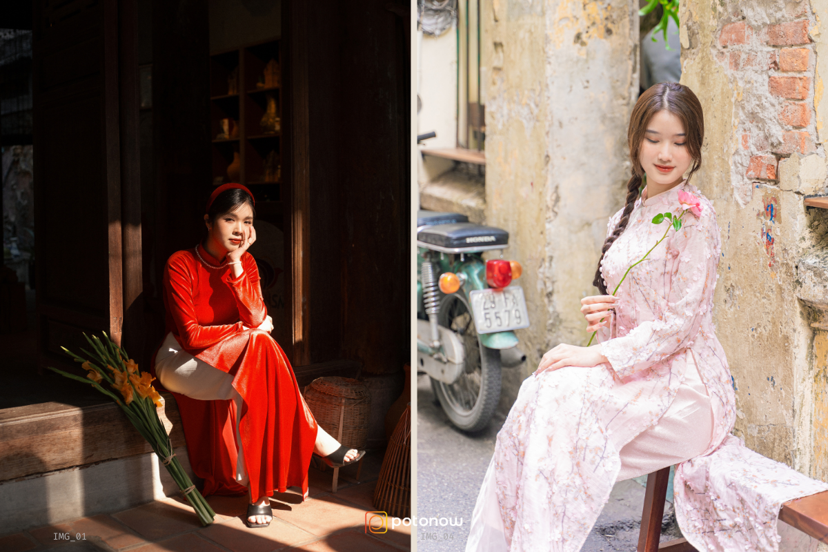 Exploring Hanoi in an elegant Ao Da
