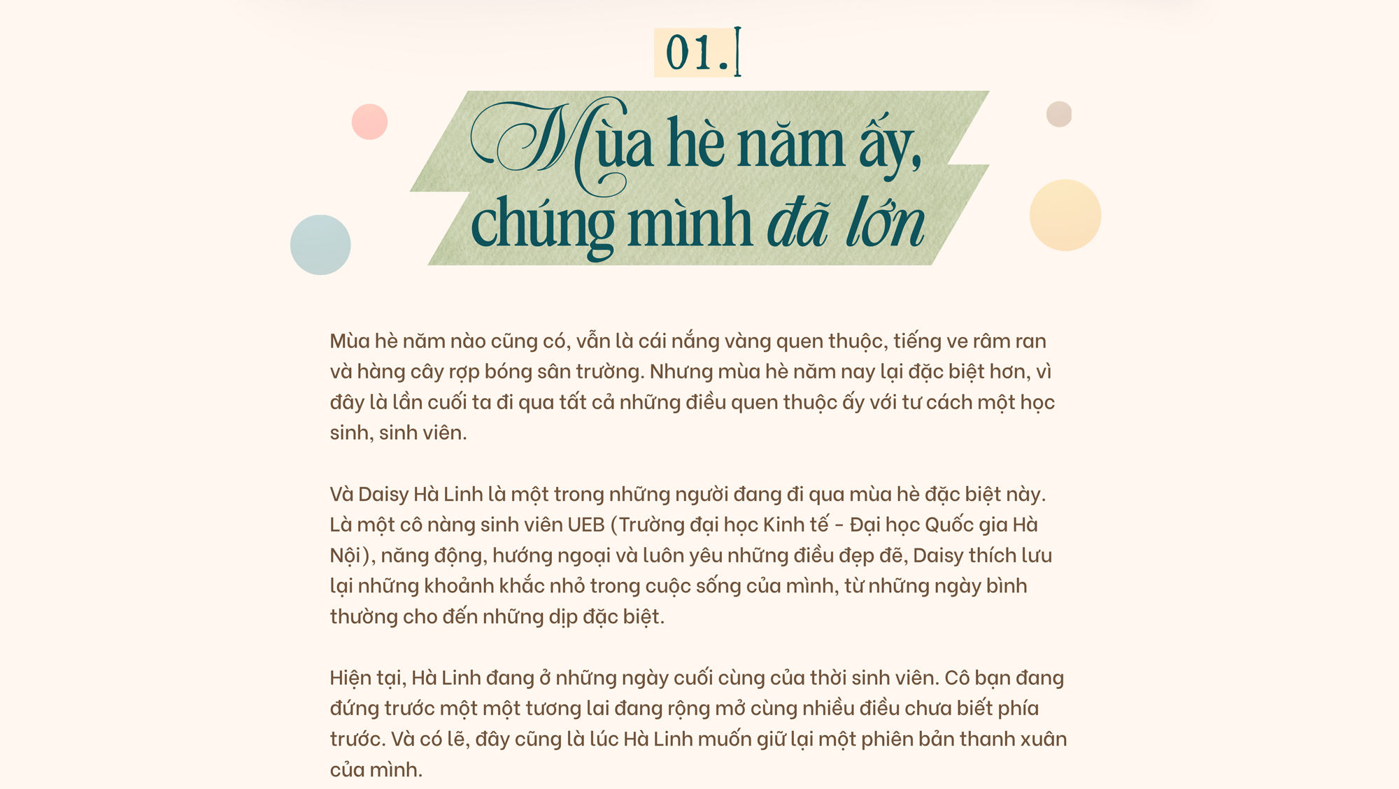 Mùa hè năm ấy, chúng mình đã lớn
